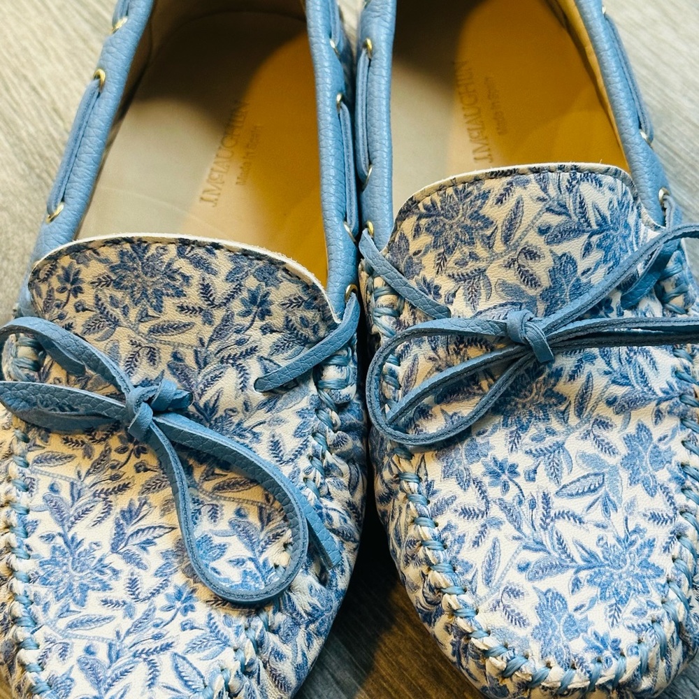 J. McLaughlin Floral Blue and White Loafers - Picture 2 of 7